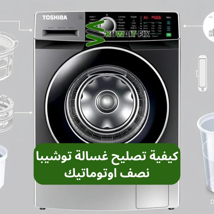 كيفية تصليح غسالة توشيبا نصف اوتوماتيك