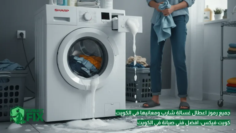 جميع رموز اعطال غسالة شارب في الكويت ومعانيها رموز اعطال غسالة شارب